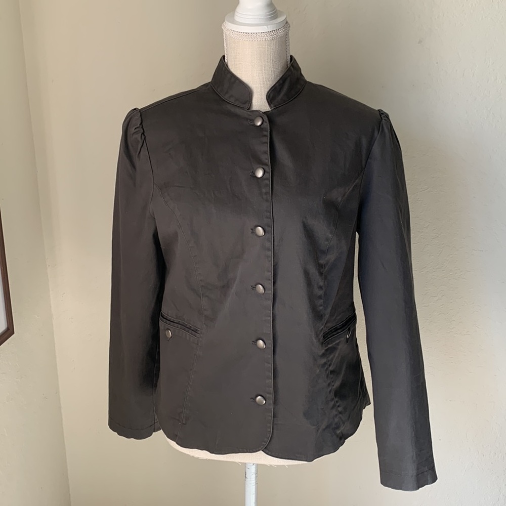 ATTENTION Lightweight Dark Gray Button Down Jacket - image 10